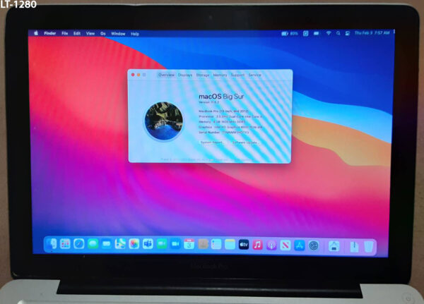 (LT-1280)-Apple MacBook Pro A1278 (9,2) 13.3 in / Intel i5 @ 2.5GHz / 4GB RAM / 500GB HDD (IMPERFECT)