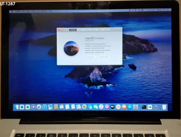 (LT-1287)-MacBook Pro A1286 (8,2) / 15.4 in. / Intel i7 / 4GB RAM / 320GB HDD (IMPERFECT) - Image 4