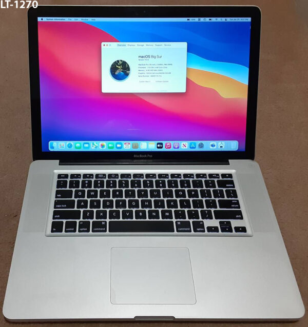 (LT-1270)-MacBook Pro A1286 (5,4) / Year: 2009 / 15.4 in / Core 2 Duo / 6GB RAM / 500GB HDD