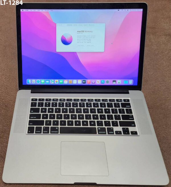 (LT-1284)-MacBook Pro A1398 (5,4) / 15.4 in Retina / Intel i7 @ 2.0GHz / 8GB RAM / 512GB SSD